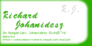 richard johanidesz business card